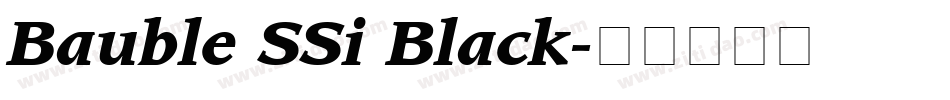 Bauble SSi Black字体转换